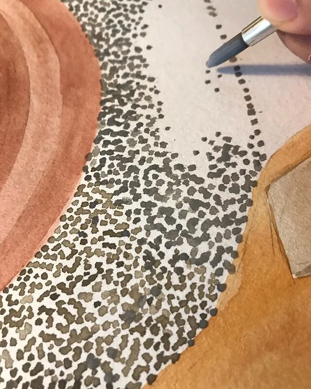 Happy easter, guys! If working or not, I hope you can make the best out of it! ✌🏼🐣🐰🖍🖌
.
.
#onmydesk #workinprogress #wip #illustration #freelanceillustration #lotsofdots #watercolourillustrations #annequadflieg #illulover #lovingillustration #do