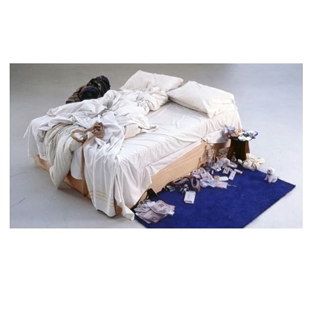 Tracey Emim, My bed, 1999. Thinking about lounging and cigarettes of the last post brings me to Tracey&rsquo;s seminal work about depression and humanity. &ldquo;After a long, bedridden bender following a bad break-up, when Emin finally left her shee