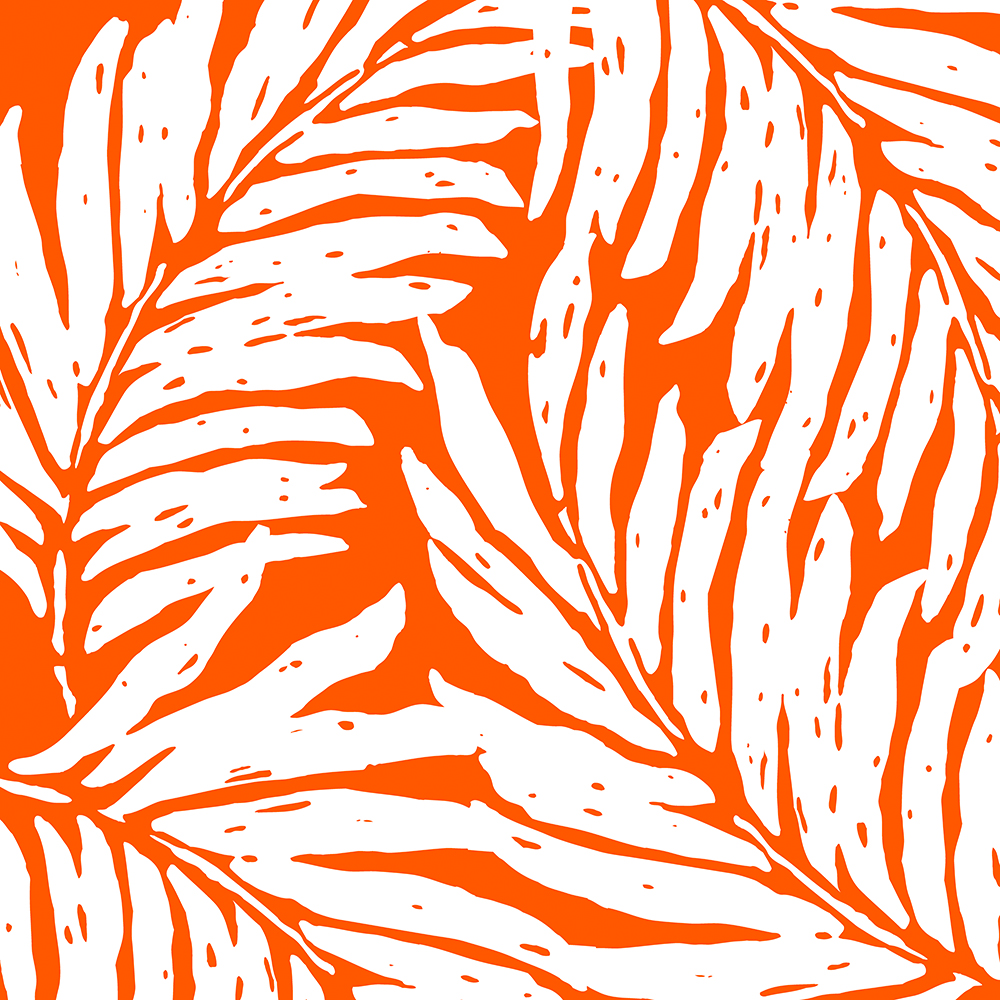 Kahanu Garden Hawaiian Palm Leaves - Tangerine