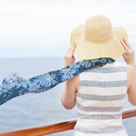 Hawaiian print&nbsp;scarves in your favorite color or for your special event.