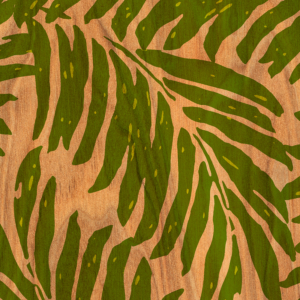 Copy of Copy of Kahanu Hawaiian Palm Faux Wood Phone Case in Green