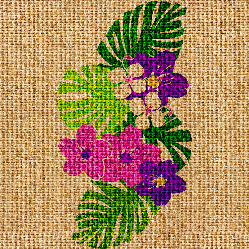 Limahuli Garden Faux Grass Cloth Phone Case in Violet