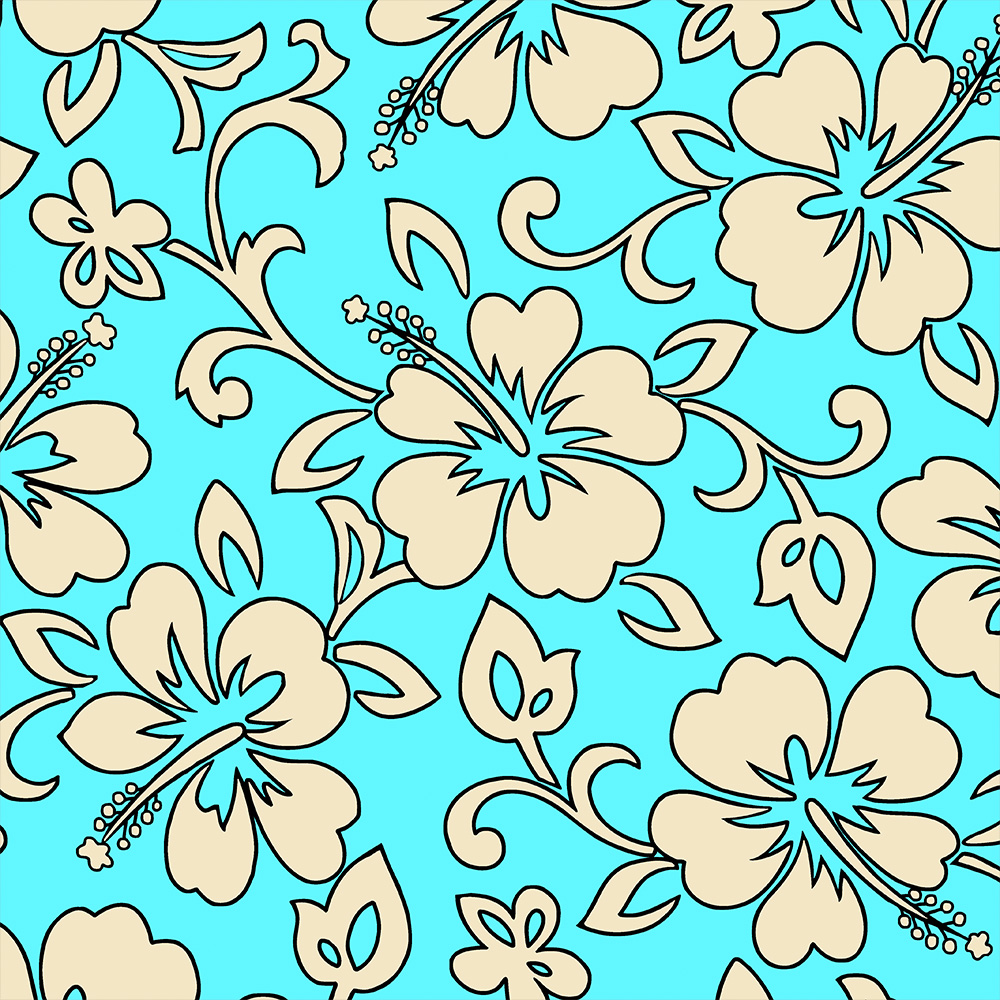 Copy of Copy of Malia Hawaiian Hibiscus Pareau Print Phone Case in Aqua