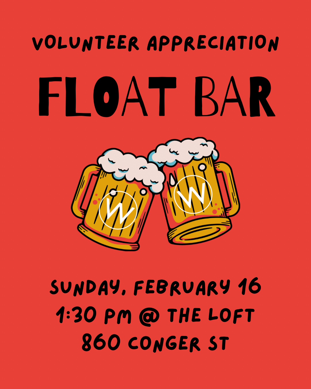 Volunteer Appreciation FLOAT BAR