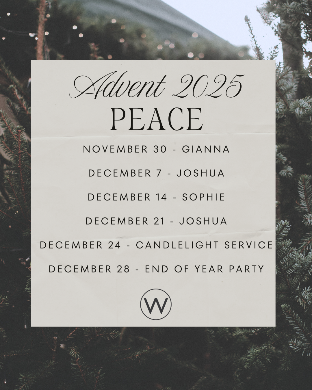 Advent Week 2: Peace of God // Joshua Little ( 12/7/25)