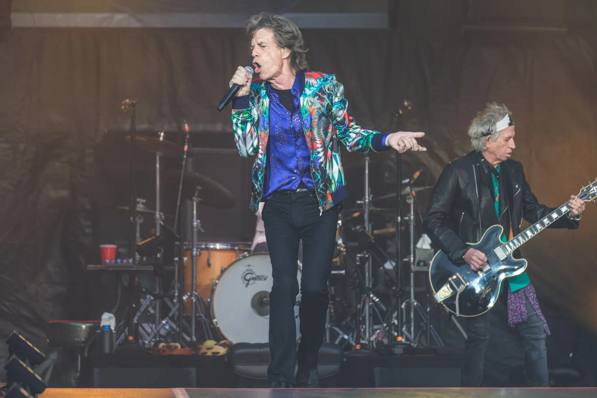 The Rolling Stones perform live on stage at Twickenham Stadium on June 19, 2018 in London, England.