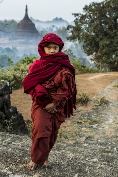 Young monk in Mrauk U