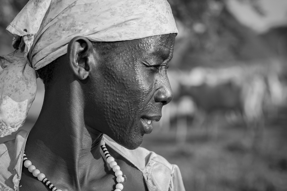 Nuer women with traditional facial scars