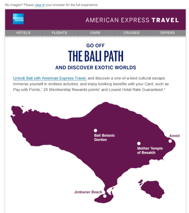 A campaign inviting users to discover an exotic, up-and-coming travel destination, answering the client's ask to move away from stock photography and into a more graphic, editorial-based approach. Click the plus sign in the upper right-hand corner of the image to zoom.