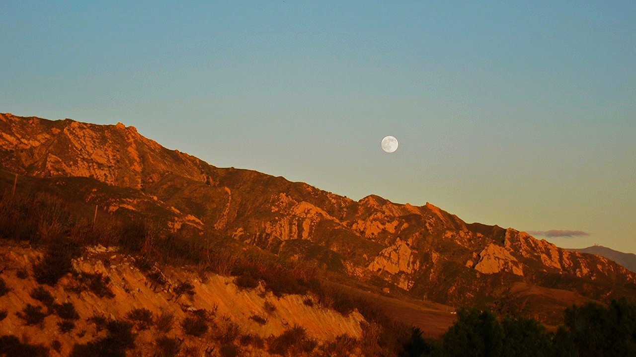 Moon Above the Mountains