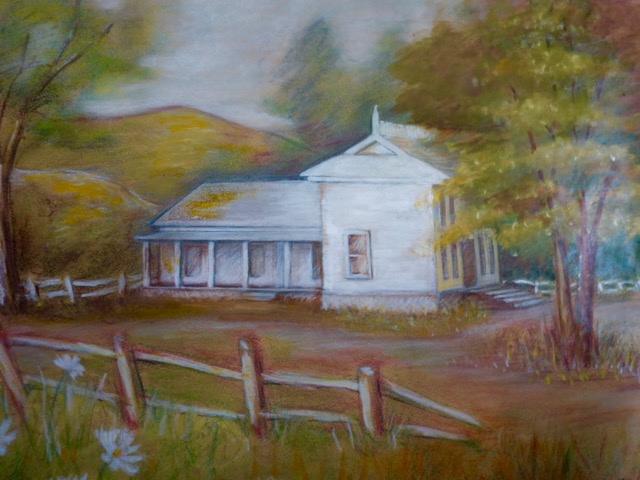 The house where Myra was born, painted by her mother, Marie Huyck