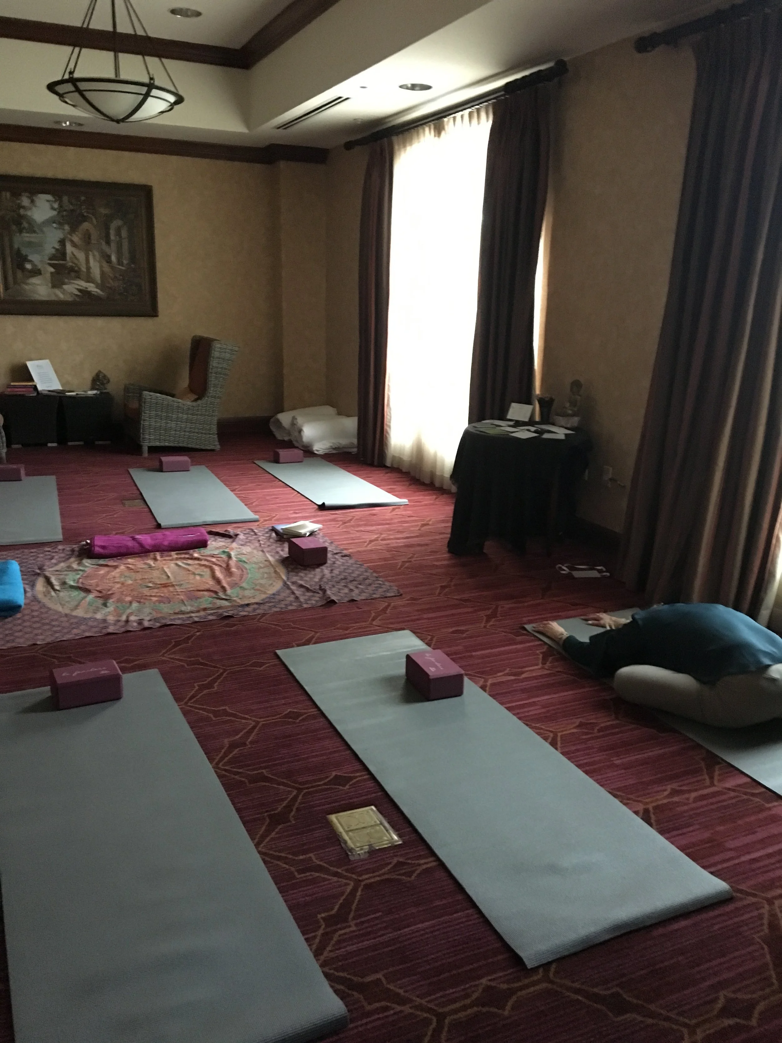   March 2018 - Women of the Vine and Spirits Annual Symposium   The “Refresh Lounge” offered a quiet space for Symposium attendees to take a break from the conference without leaving the property, and stretch, meditate or take some tea. 