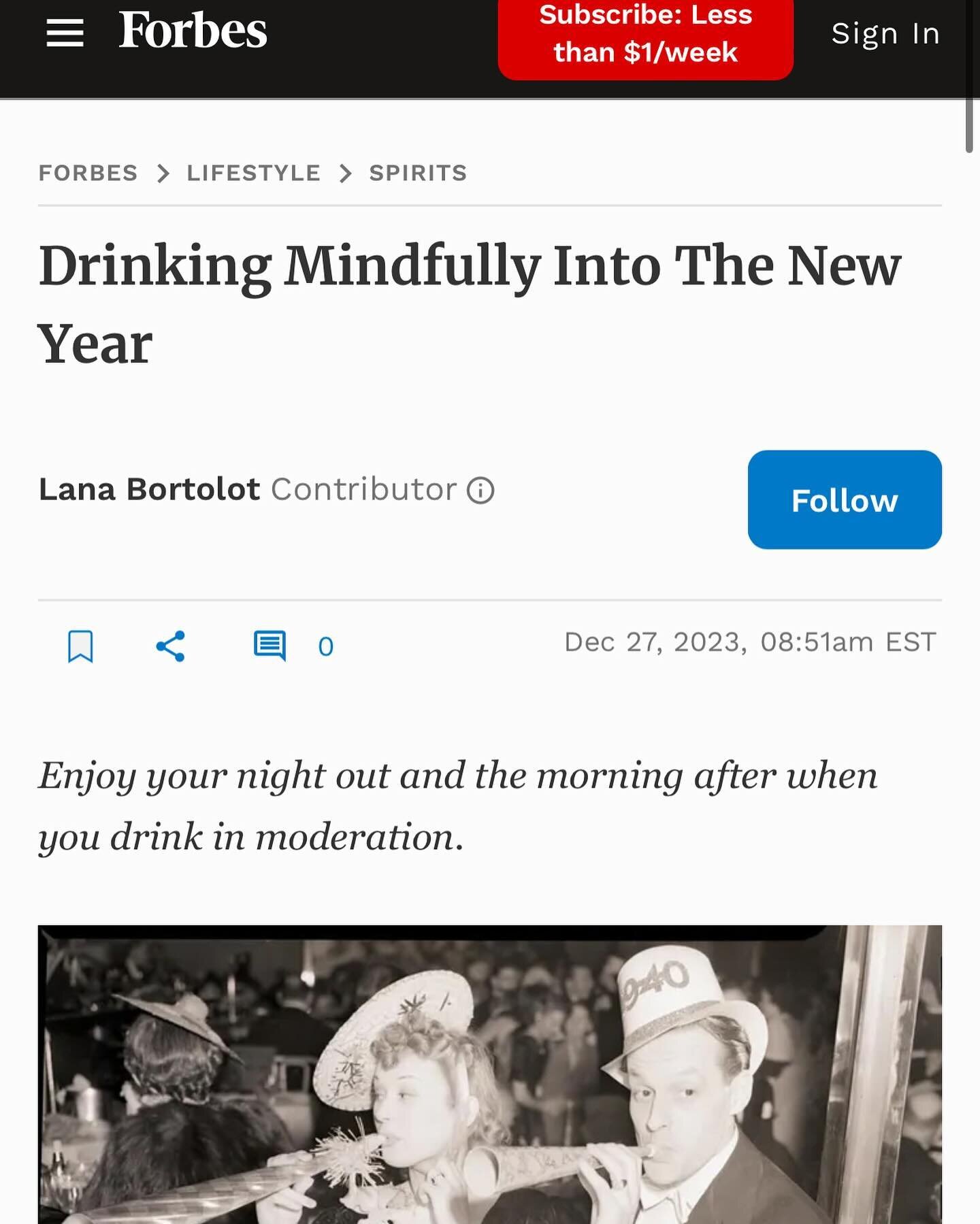 Just in time for the New Year, @pourlana does it again with Part 2 of professional tips for drinking mindfully over the Festive season, including quotes from our community members @amy_c_gross and @beckhopkinswine 

Read the full story at @forbes -
L