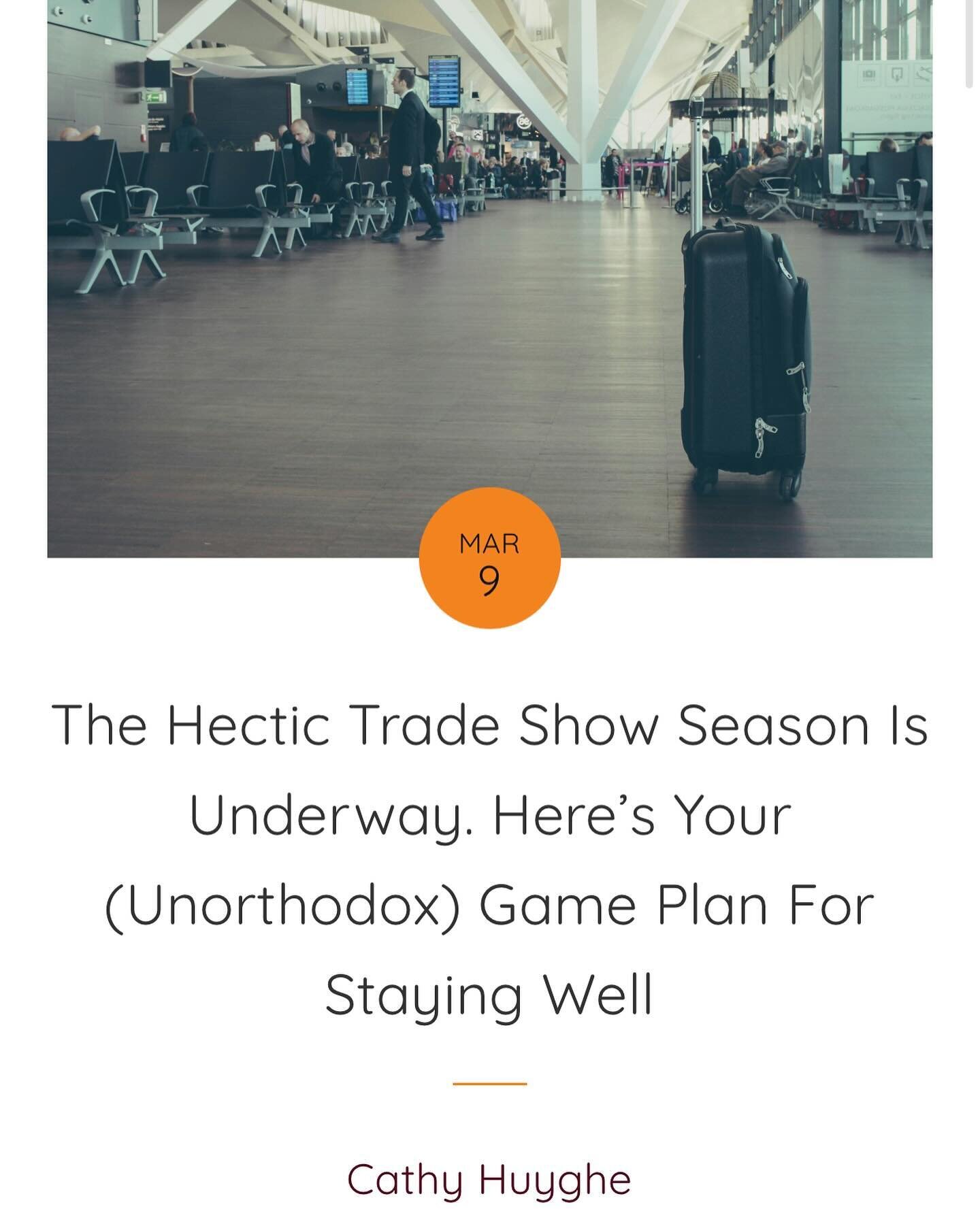 Our new post is LIVE and international wine trade shows are back in full force. This week, Cathy shares her unorthodox wellness tips and packing must-haves for the road-warrior life.

PS - Subscribers get the news first, so if you want to read this a