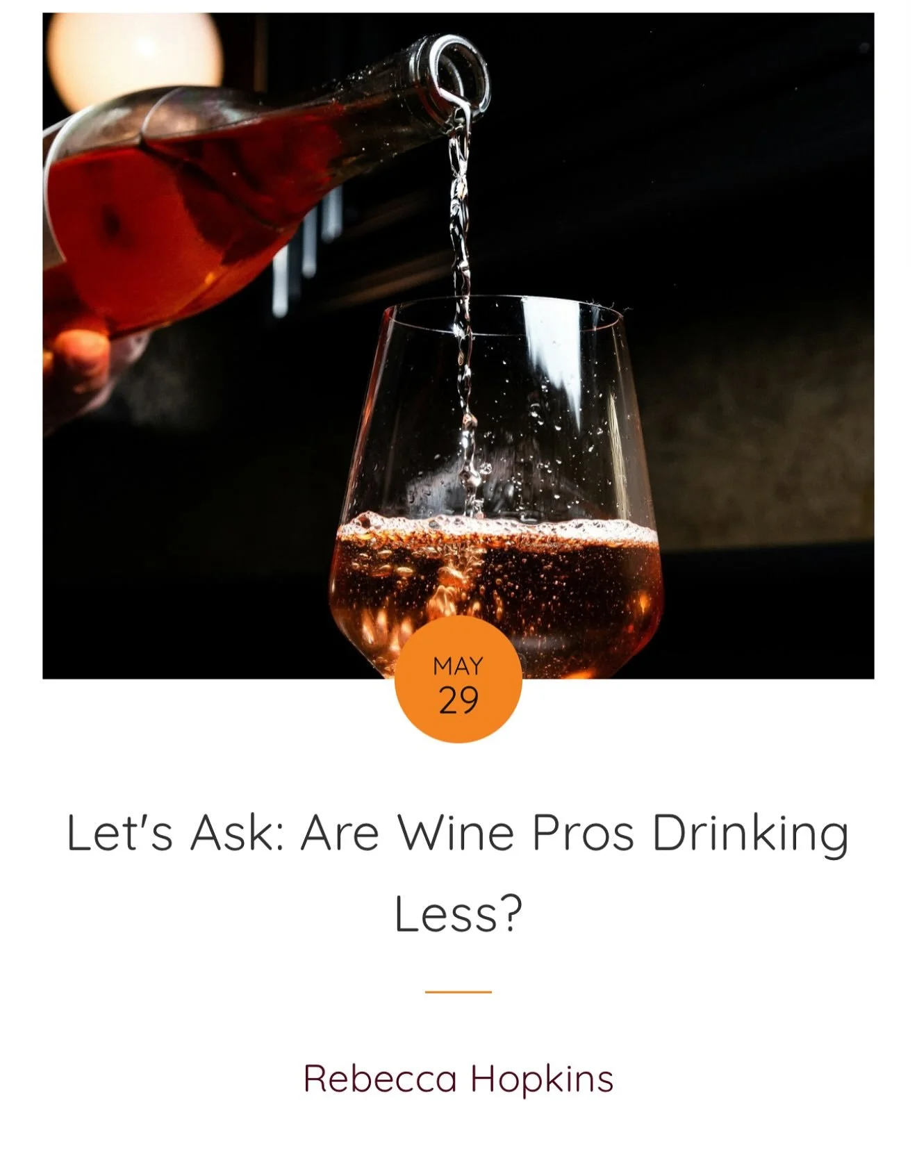 ✍️ In this week&rsquo;s ABG newsletter, we ask the question: Are Wine Pros Drinking Less?

As wine professionals we often have unparalleled access to great wine, and many opportunities to taste and experiment. But with the rise of low, no, and mid-