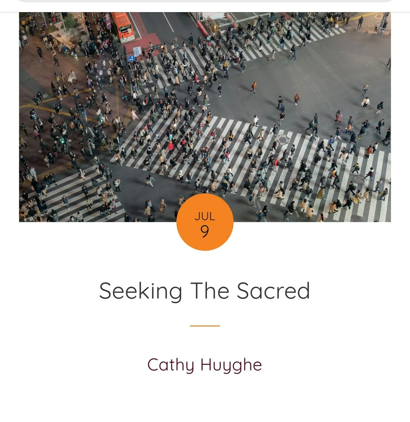This week&rsquo;s issue of ABG dives into a topic that Cathy has been sitting with lately&mdash;what it means to seek the sacred in the middle of the mess. 

Not in some lofty, spiritual way, but in the everyday moments that remind us who we are, eve