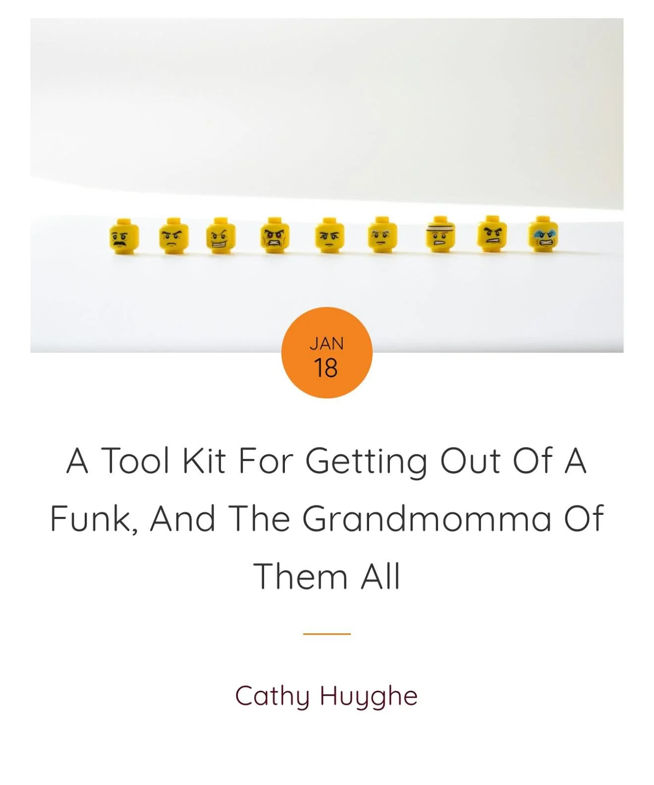 Our first story for 2025 is live, and global news and events can be (understandably) enough to drag you down and feeling low. This week, Cathy shares her go-to toolkit for breaking free from the &lsquo;funk&rsquo;. From simple shifts to powerful prac
