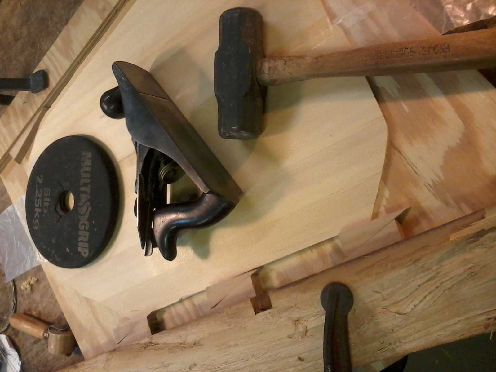 Center seam glued up