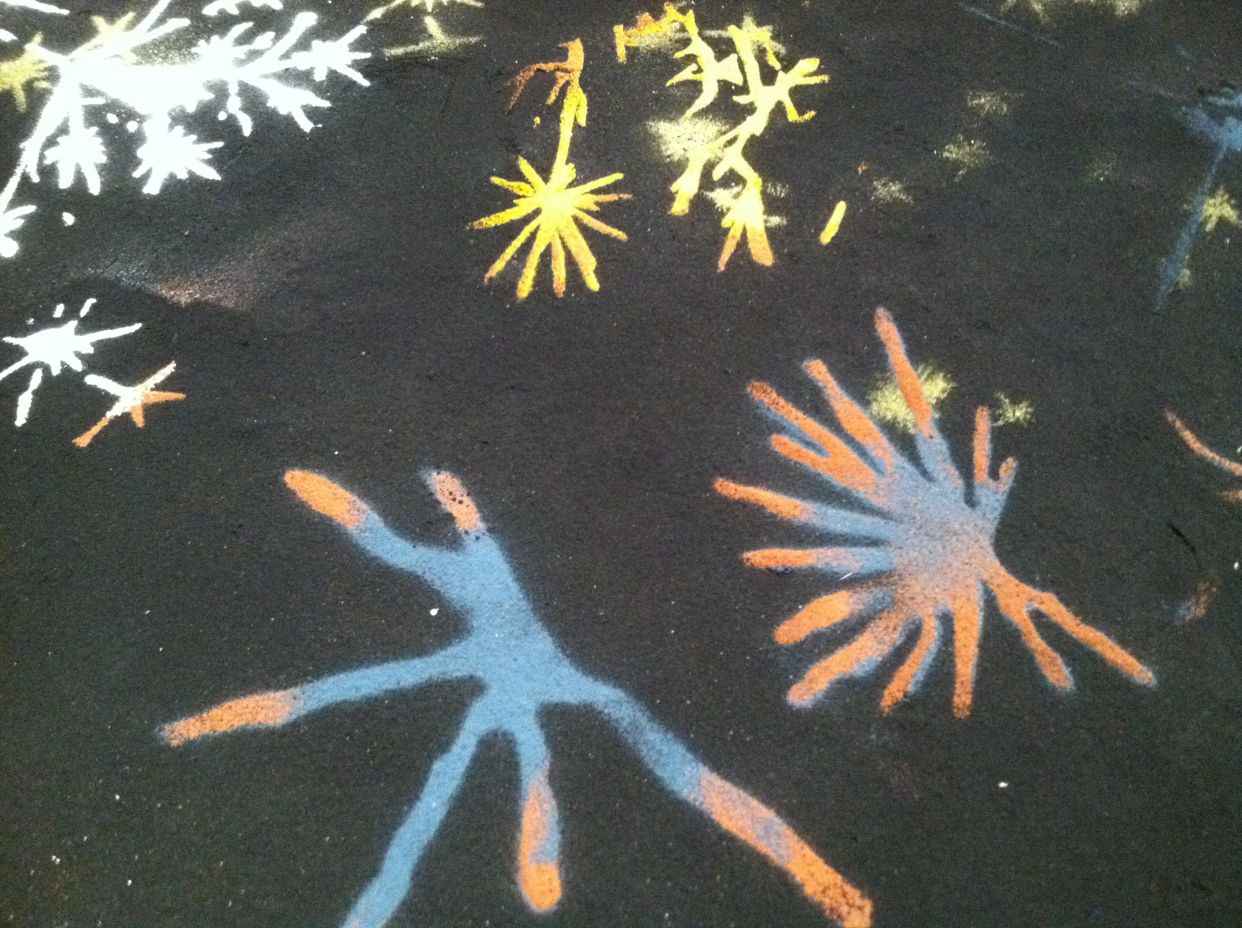 A close-up of the pigments