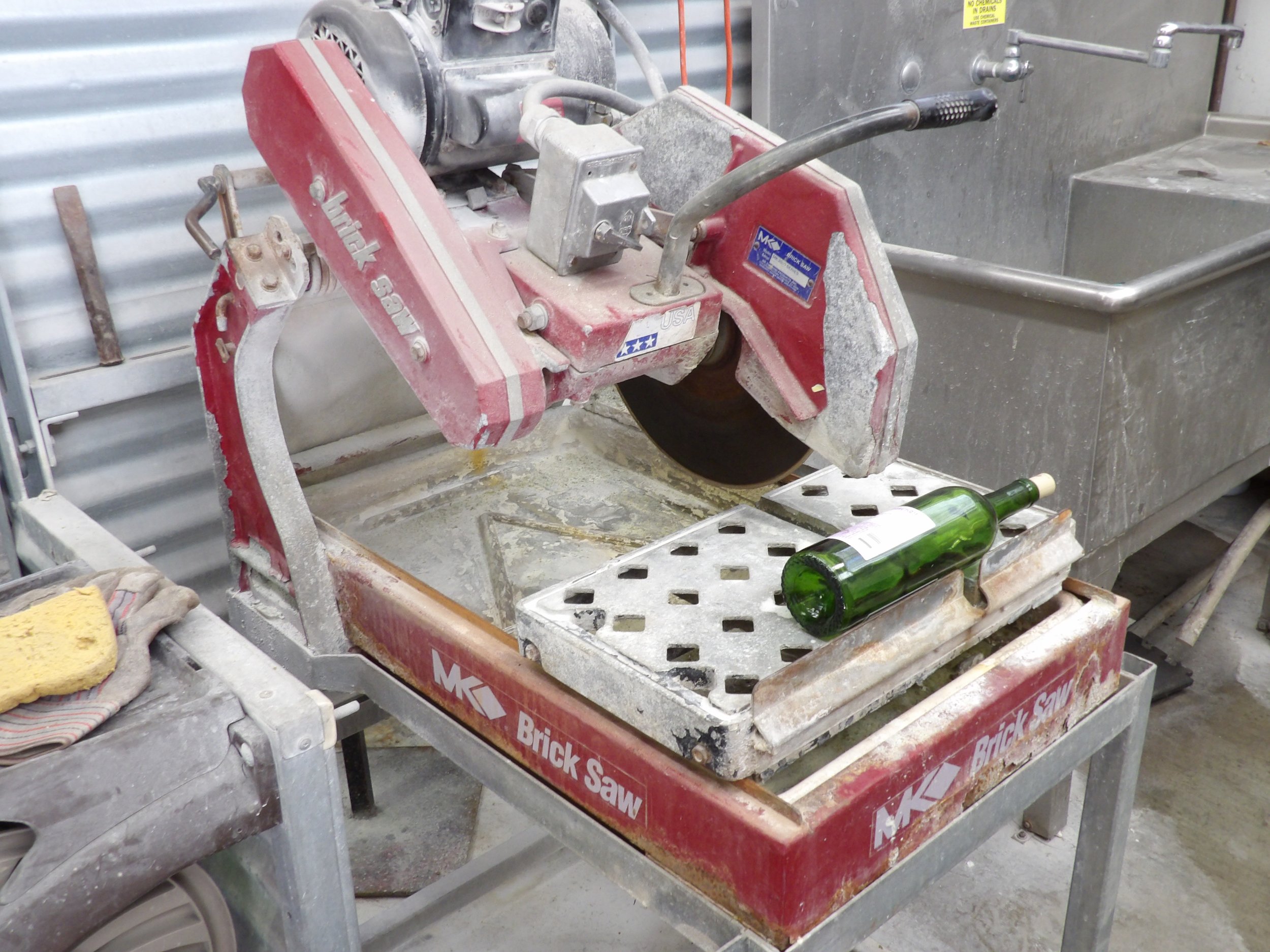 Cutting the bottles