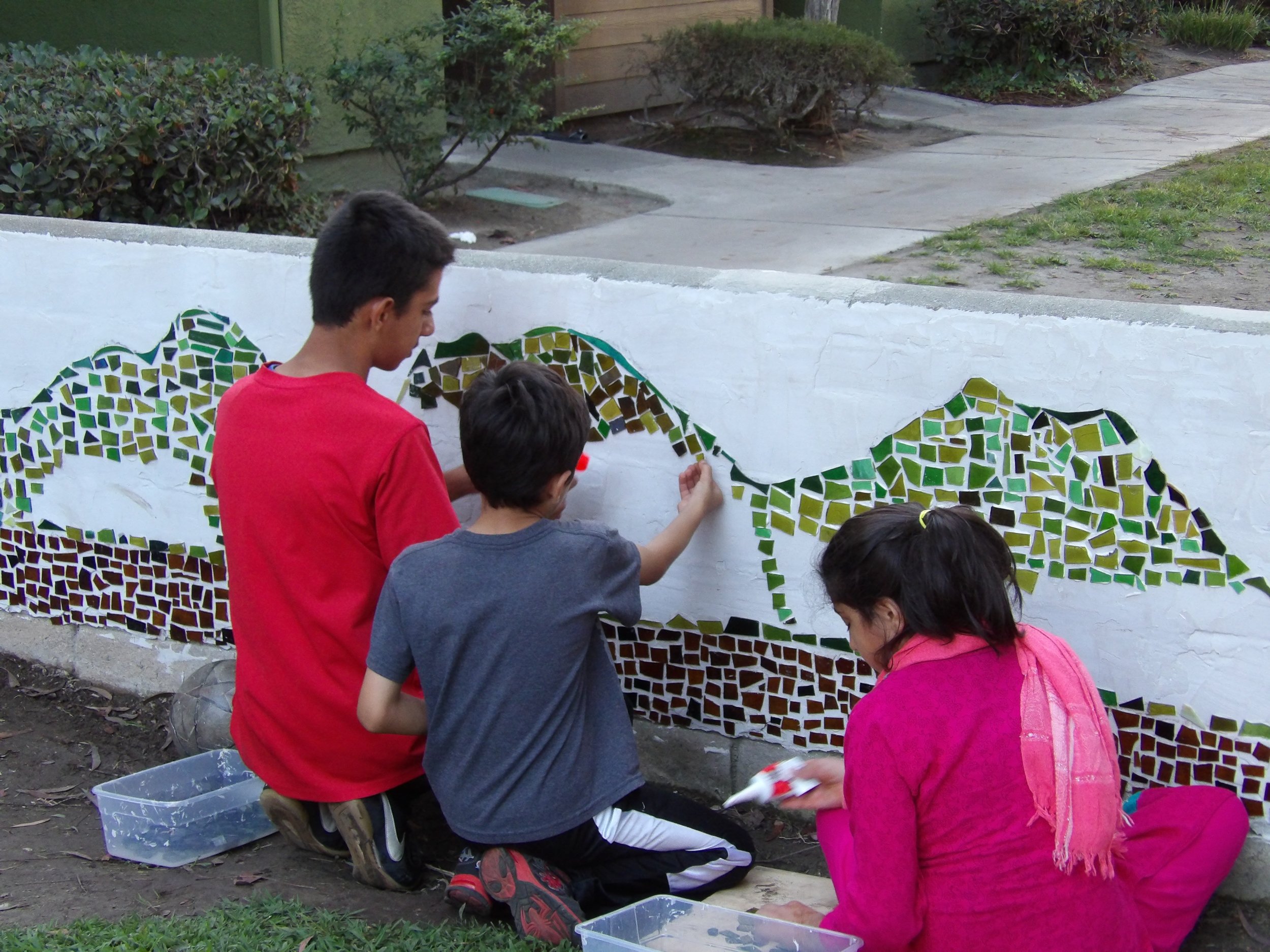 Atal, Balal, and Warissa making a mountain range in their own names