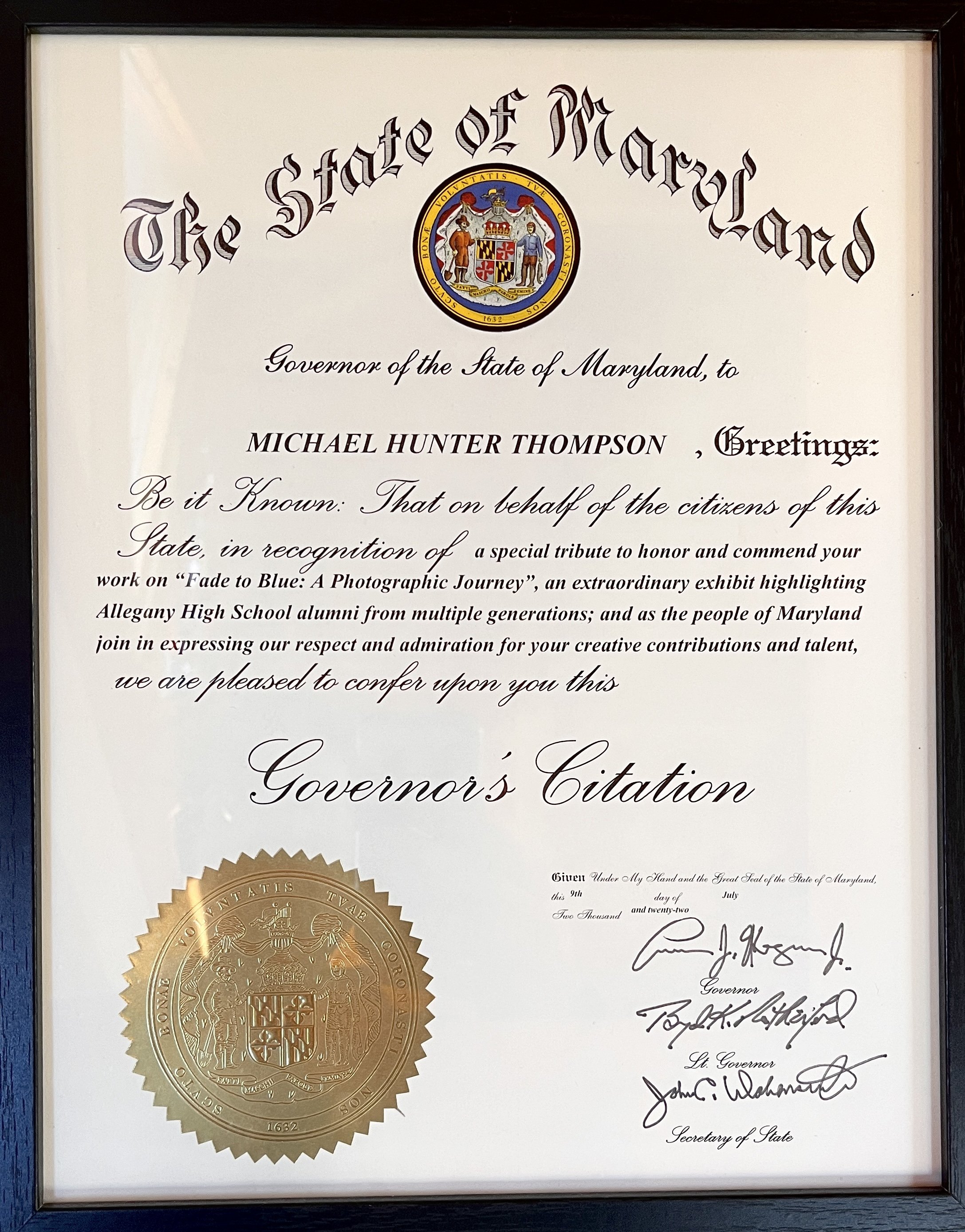 Governor's Citation