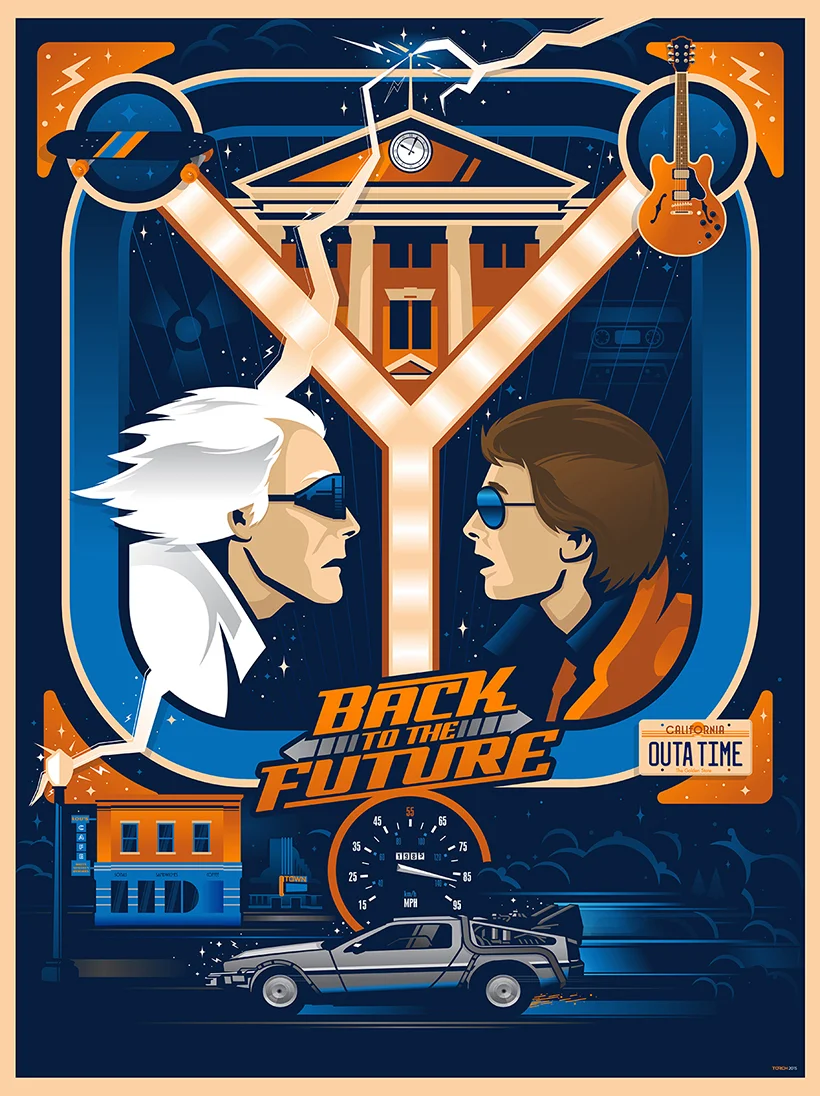 Back To The Future Poster Illustration