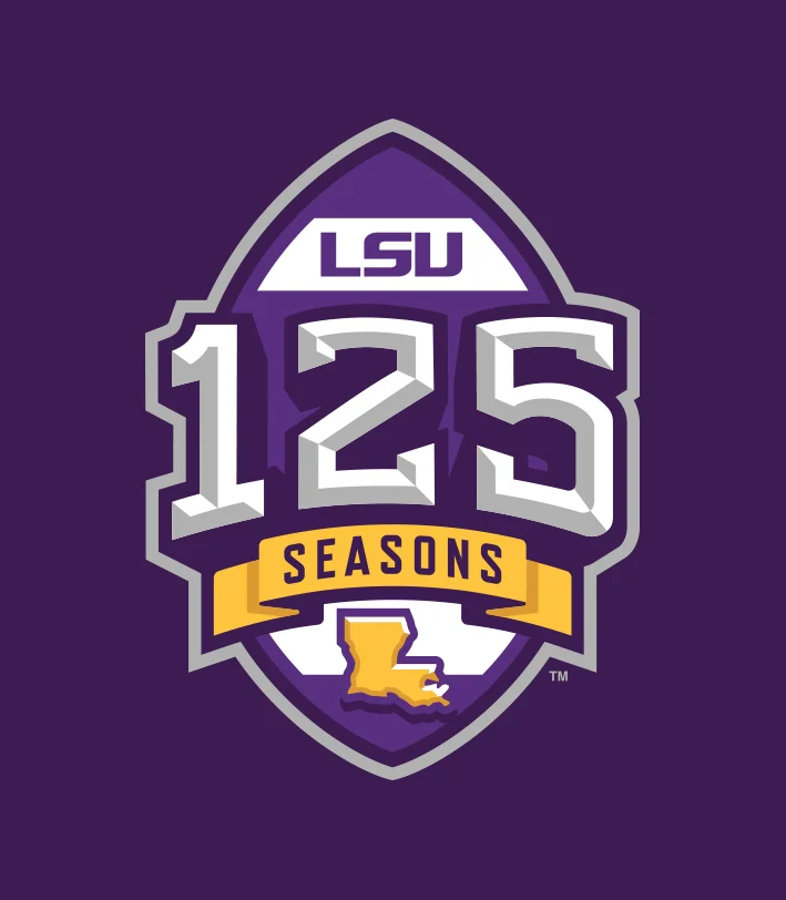 Louisiana State University 125 Years of Football Logo