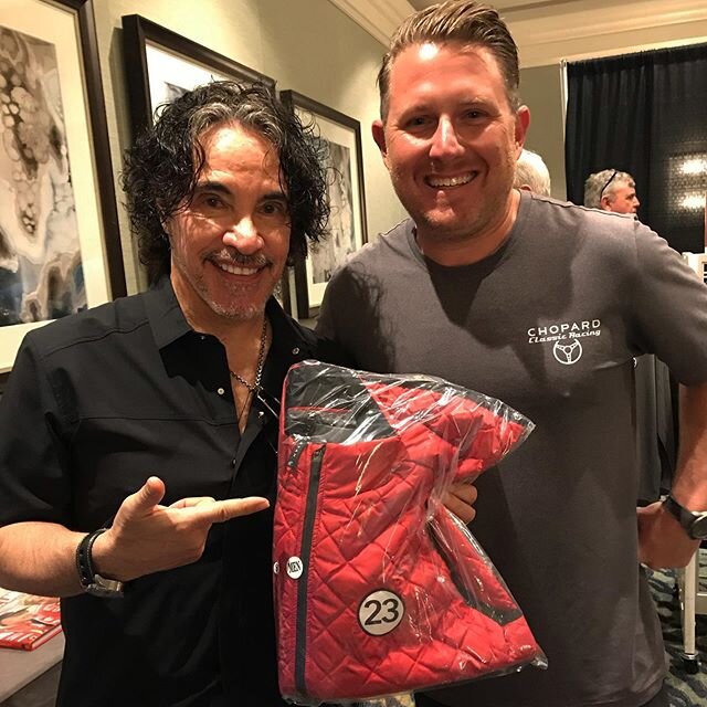 Great seeing John @johnoatesofficial and his wife Aimee last week at the Amelia Island Concours.  Glad we found you both something from this year&rsquo;s collection!  See you next time.  #finnryandesign #ameliaislandconcoursdelegance #johnoates #john