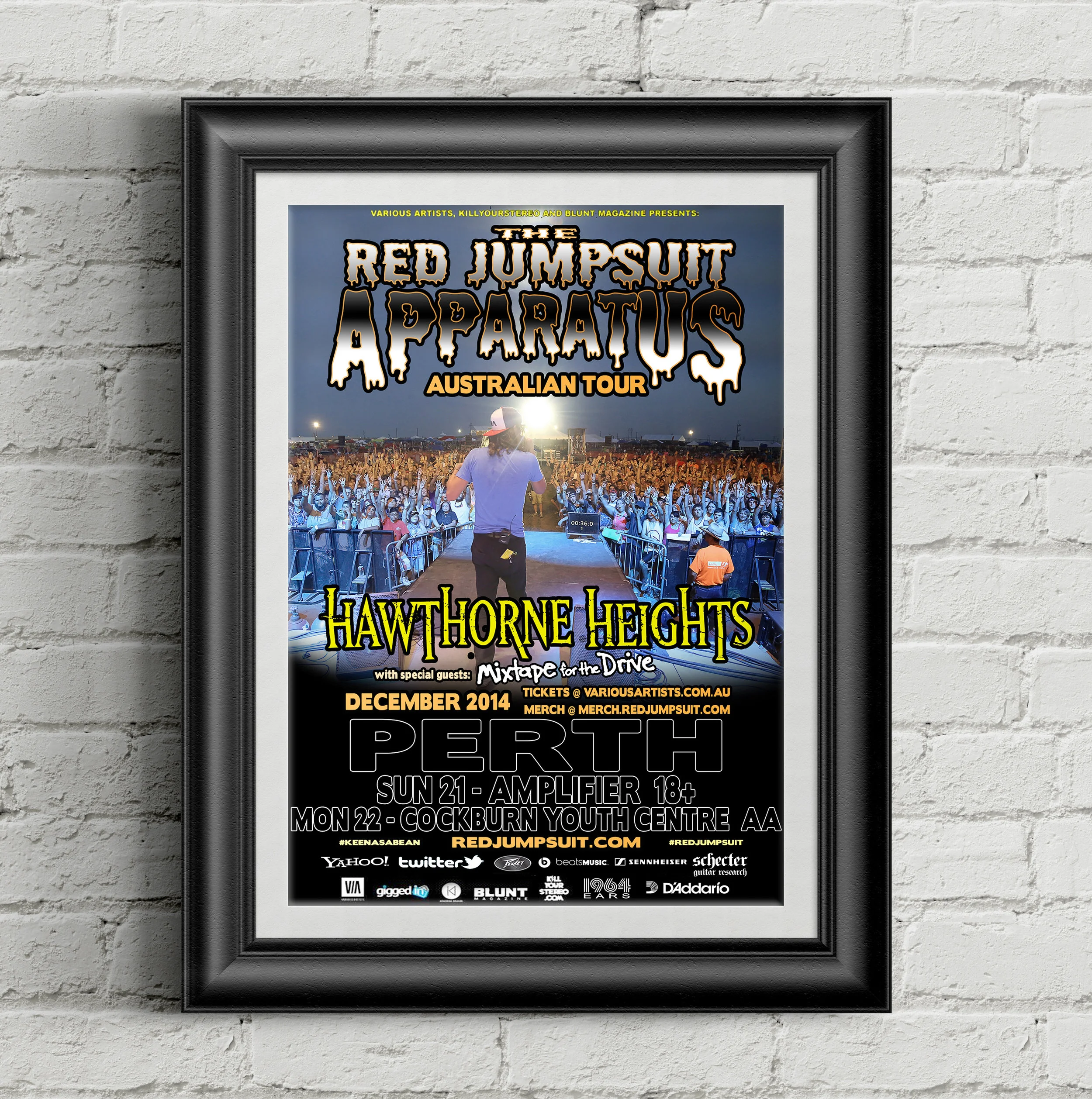 red jumpsuit apparatus 2014 australia poster PERTH BRICK.jpg