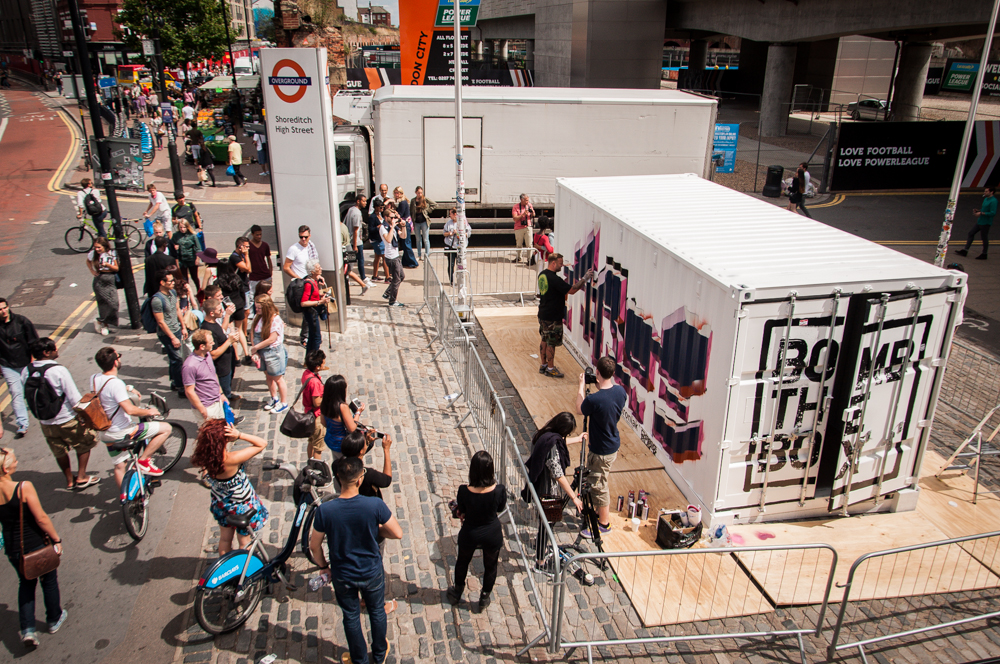 Bomb the Box at Boxpark Shoreditch in London 