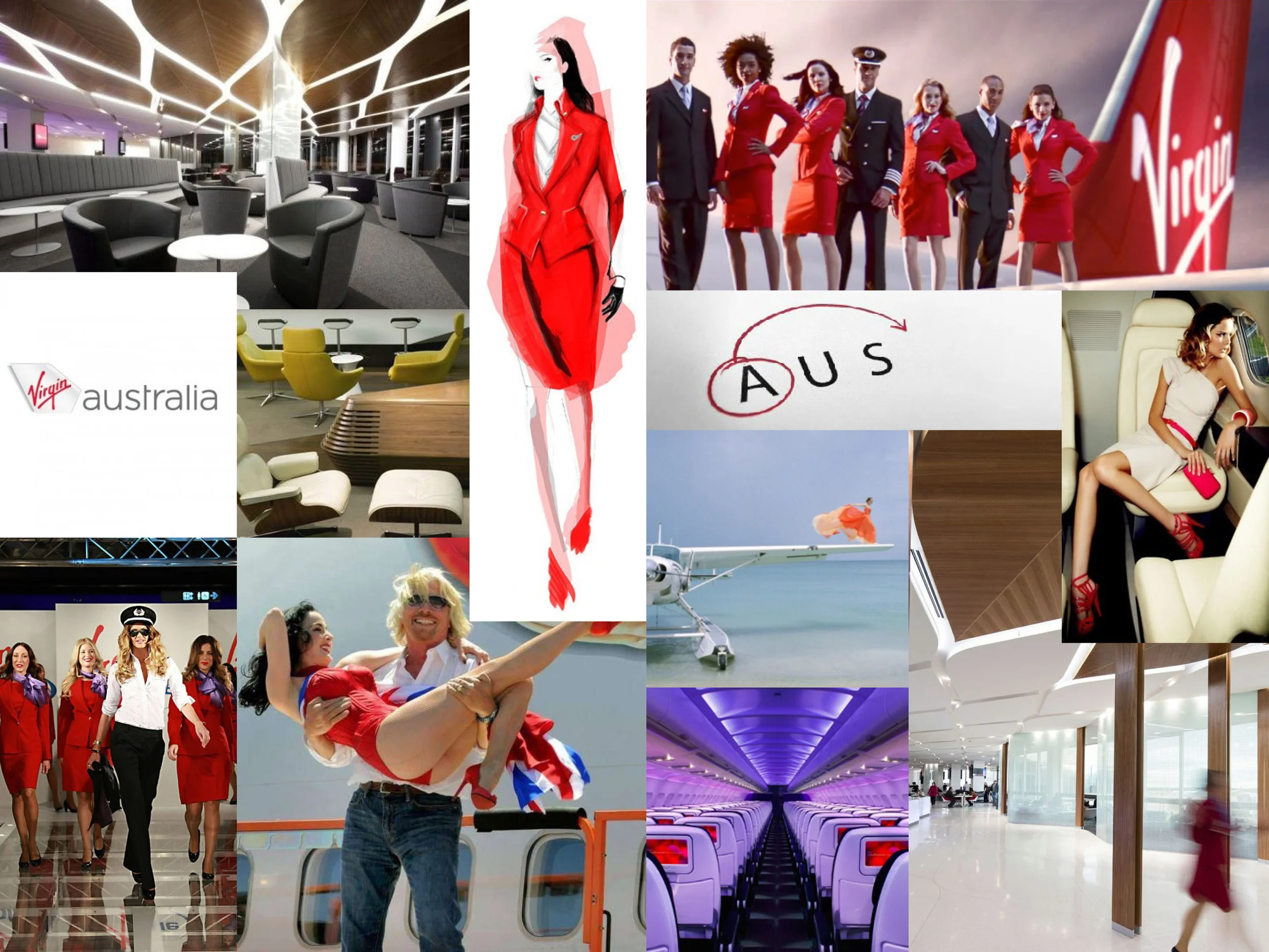 Virgin Australia mood board. 