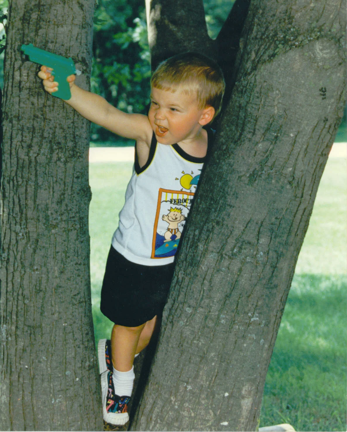 Young JD and his squirt gun