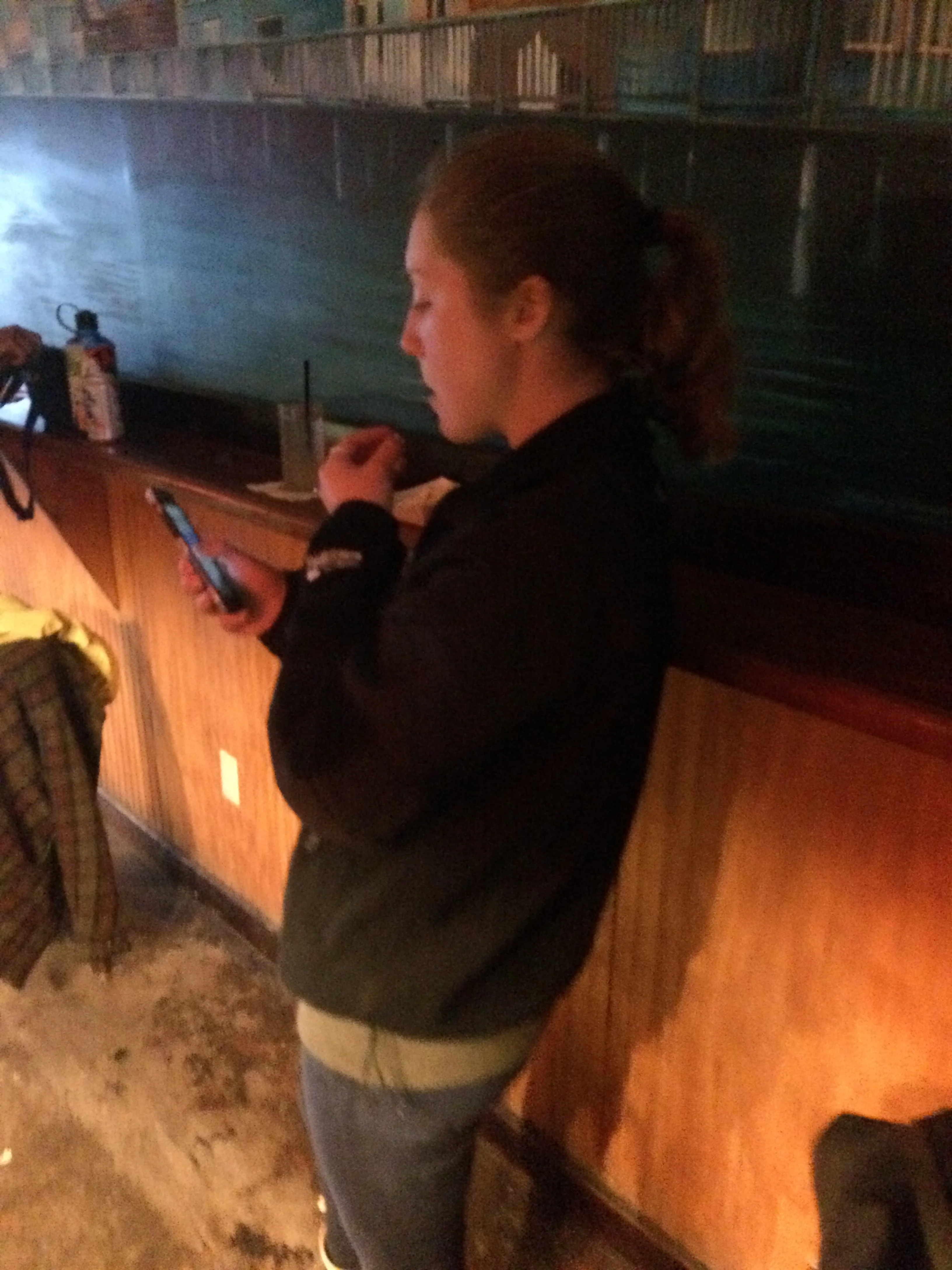 This is Tara on her phone. We tried getting a picture of her not on her phone, but we are pretty sure one does not exist.