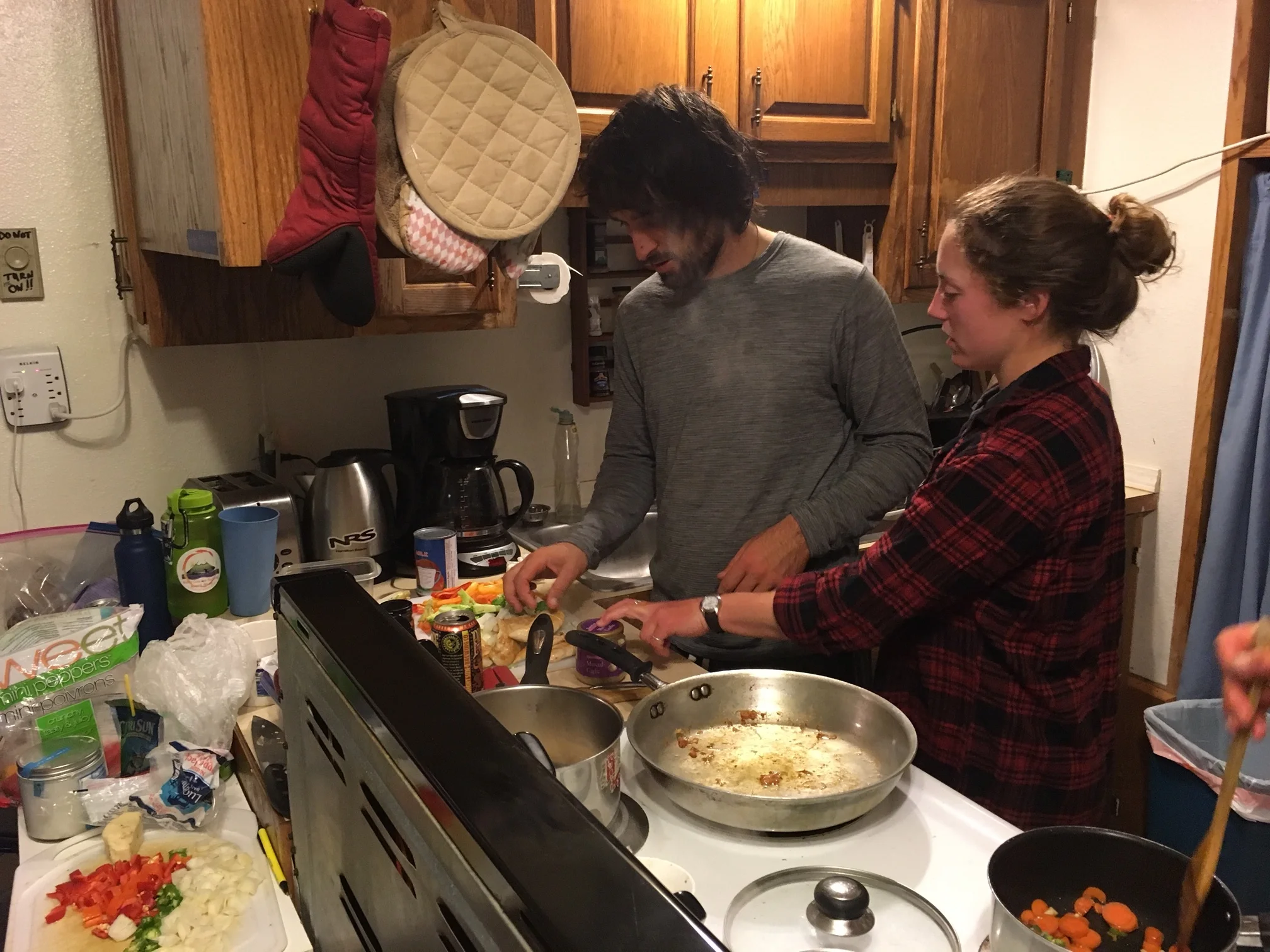 Tara and Arthur taking the lead on this week's dinner.