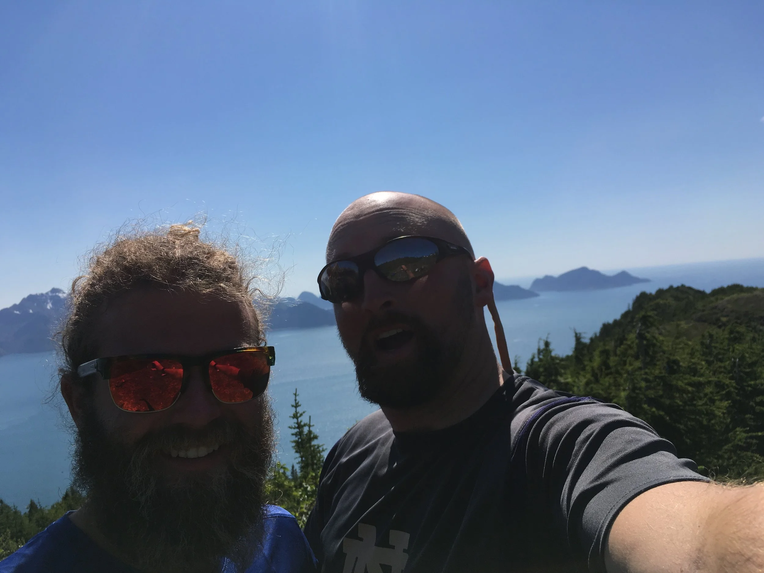 JD and Danny enjoying a day off with a beautiful hike.