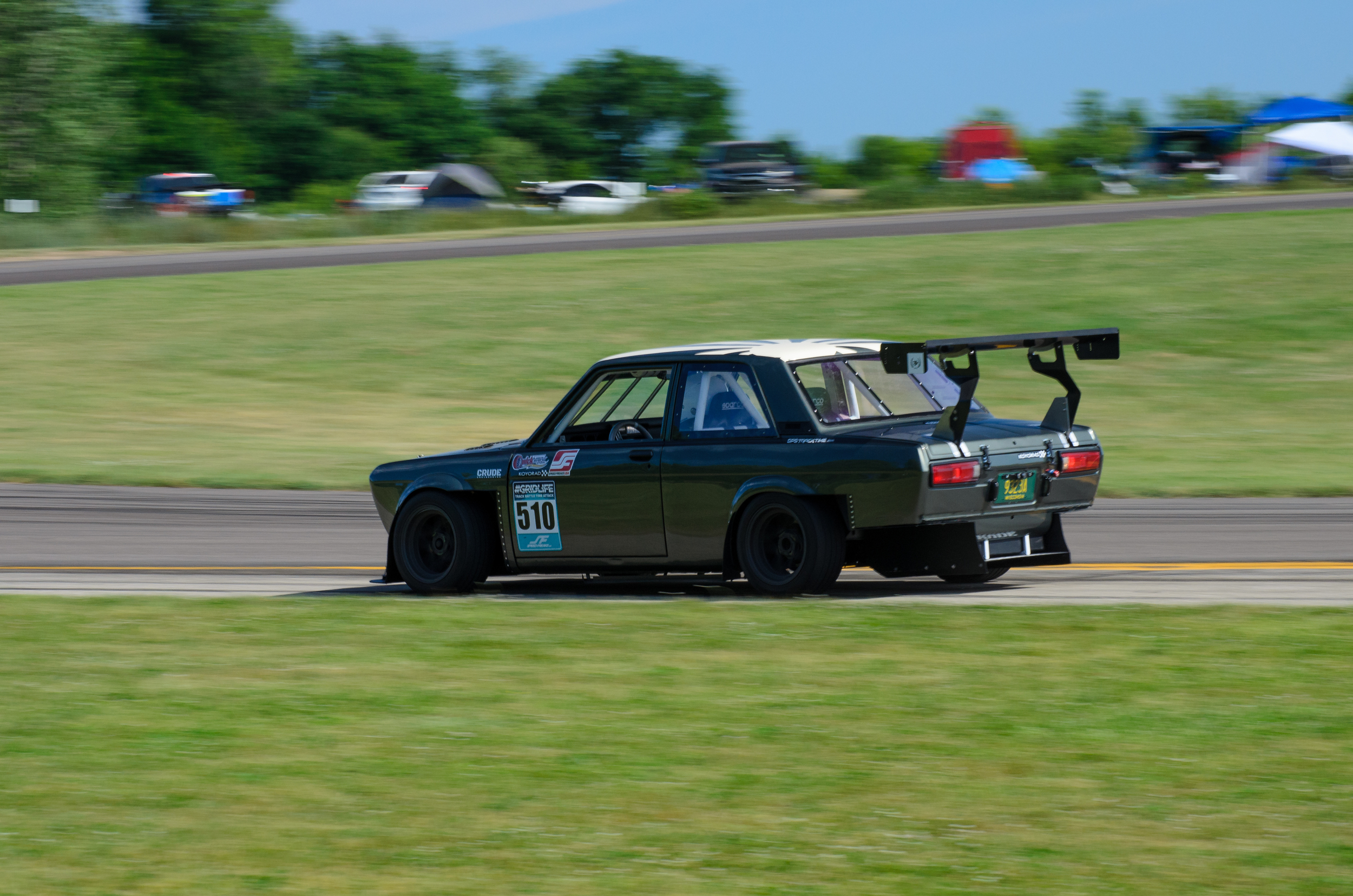 Jordan's Turbo Datsun, clocked a 1:43.271