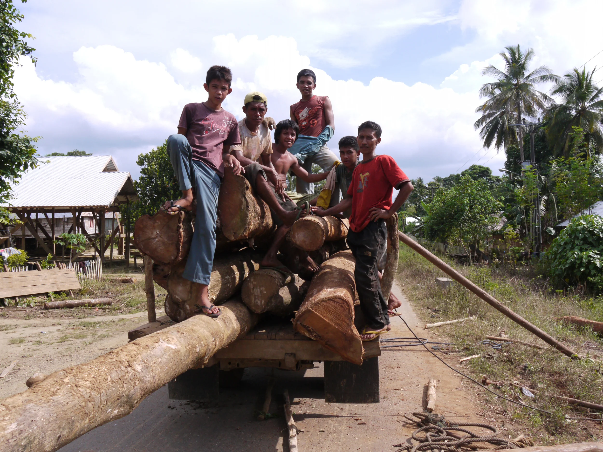 Small scale loggers, Muna Island, Sulawesi.