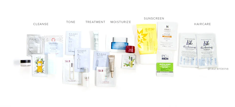Travel skincare