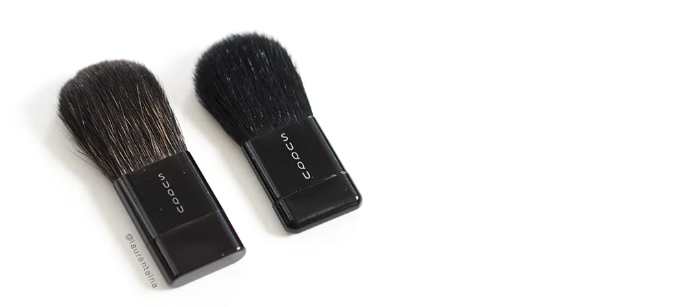 SUQQU blush brushes comparison: old - new