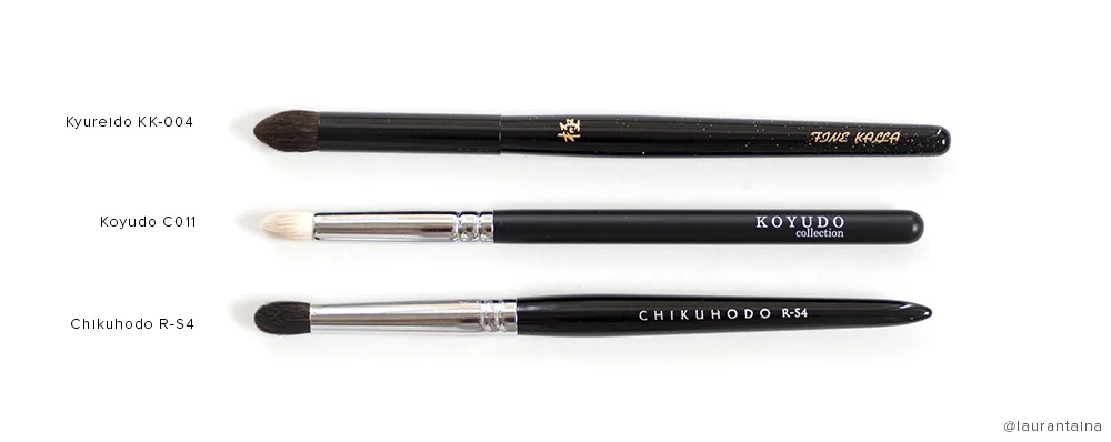 Kyureido KK-004 eyeshadow brush comparison