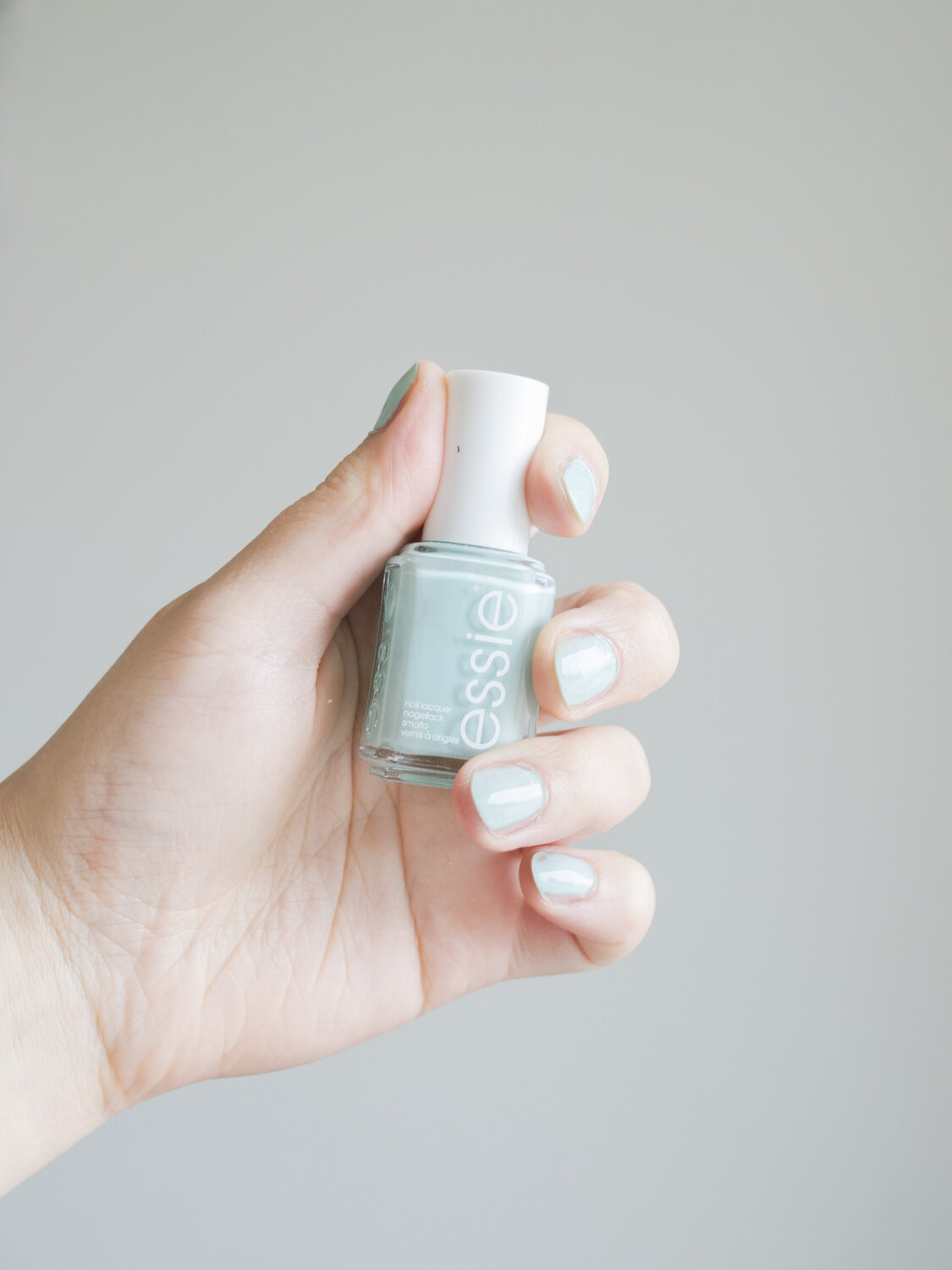 Pastel Blue Striped Manicure - living after midnite