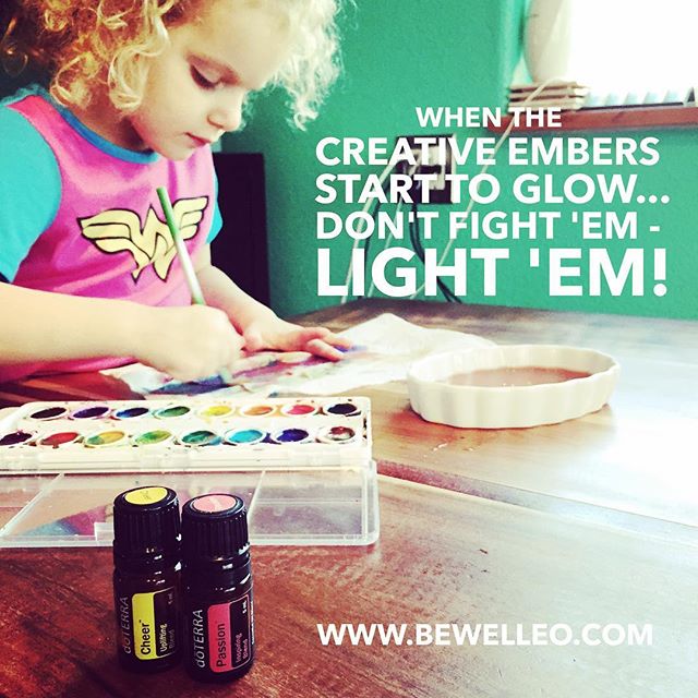 It's tough saving the world and creating masterpieces...we fondly refer to these two gems as Wonder Woman's helpers. Somebody's gotta do it! #bewelleo #doterra #upliftingblend #inspiringblend