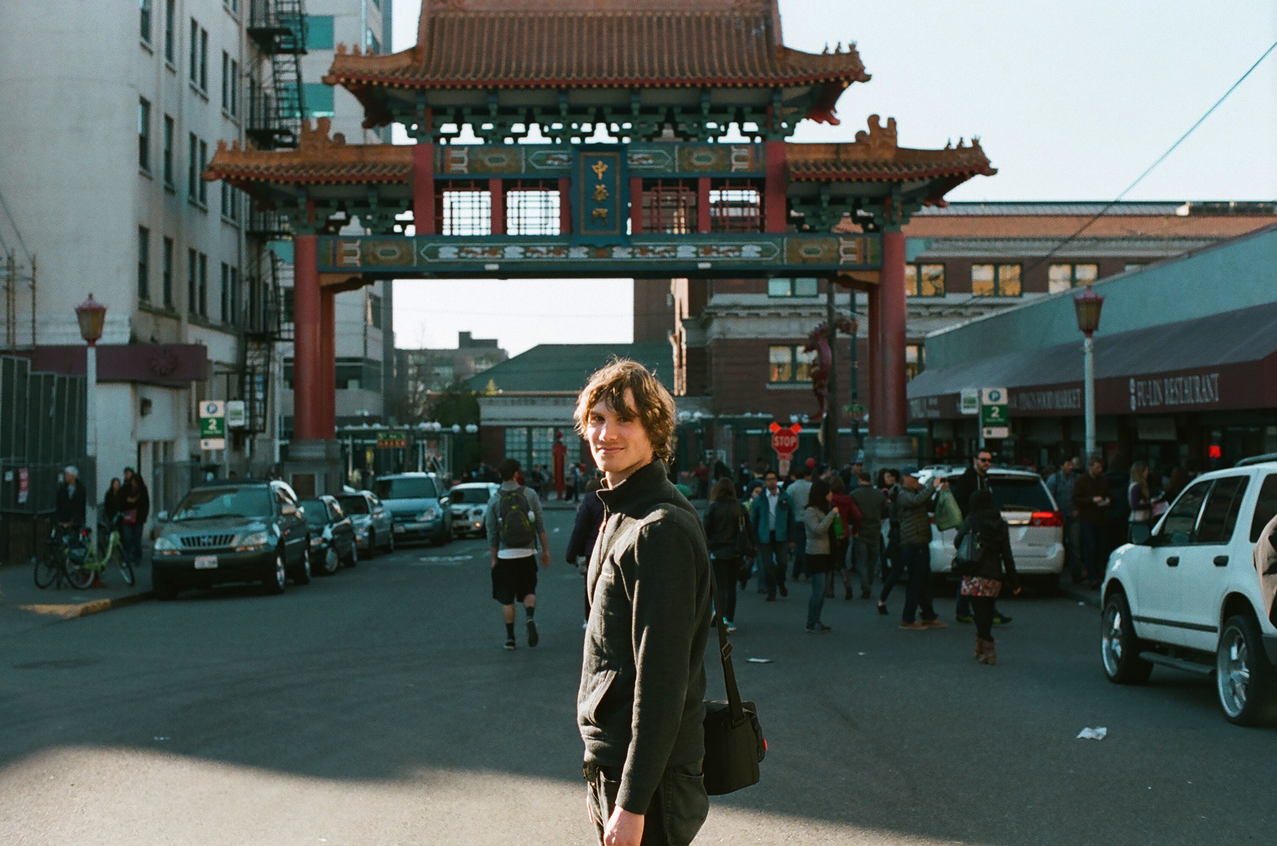 Embarrassing " force- your- friend- to- stand- in- the- middle - of- the- street" shot