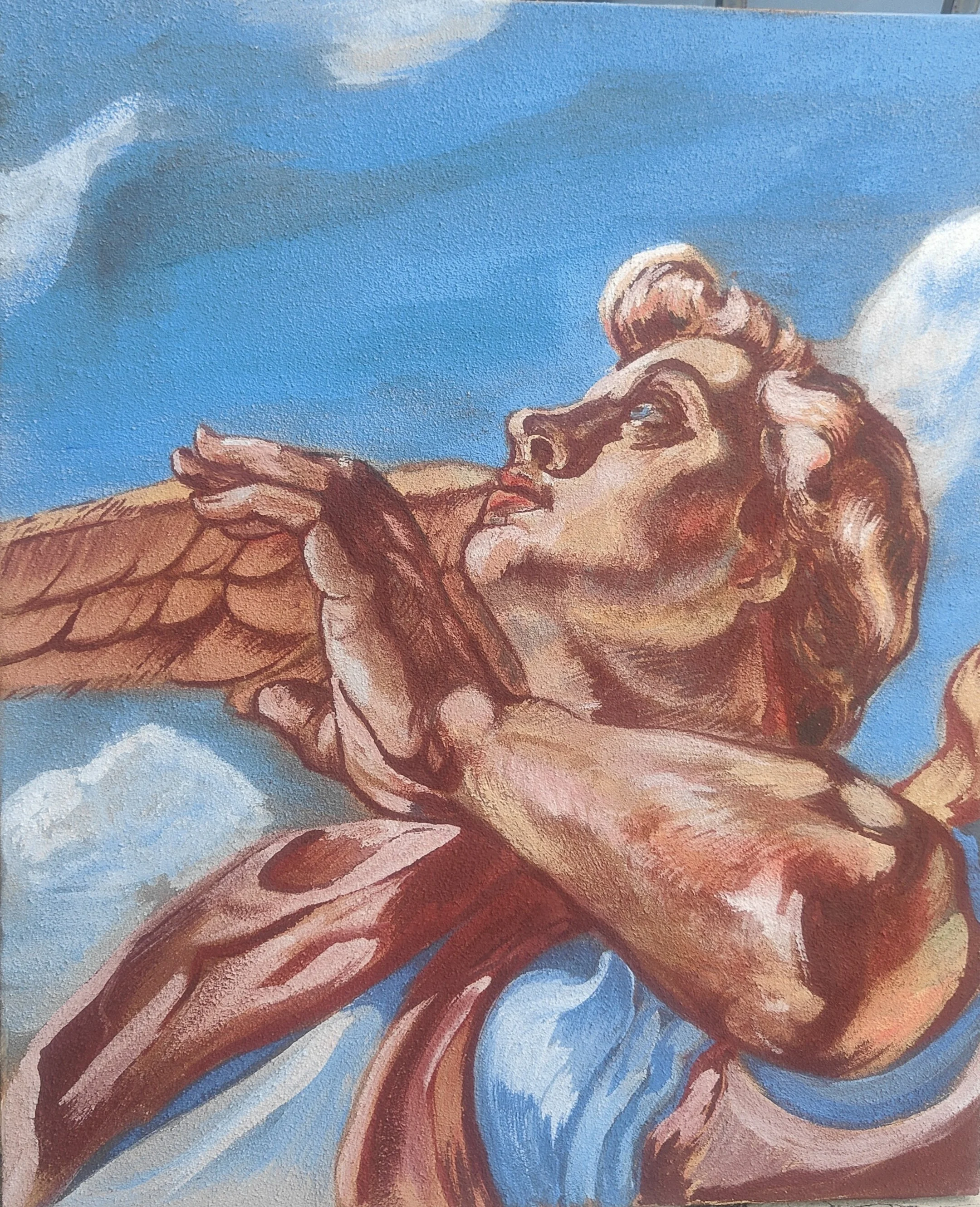 Lux Infausta - Chaux et pigments sur toile - Collection privée