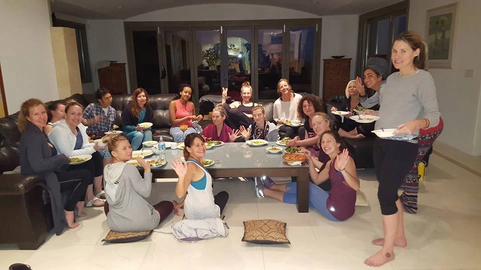 happy campers from the Shiva Rea Humaliwo Retreat in Malibu!