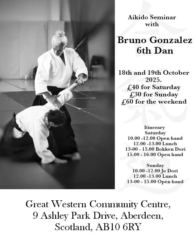 Bruno Gonzalez Sensei (6th Dan, Aikikai) Aberdeen Seminar