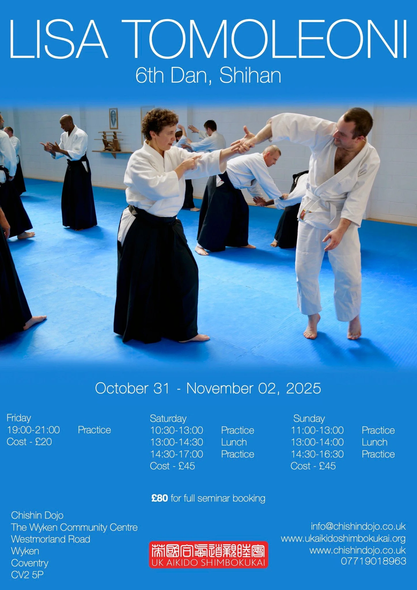 Lisa Tomoleoni Shihan (6th Dan, Aikikai) Coventry seminar