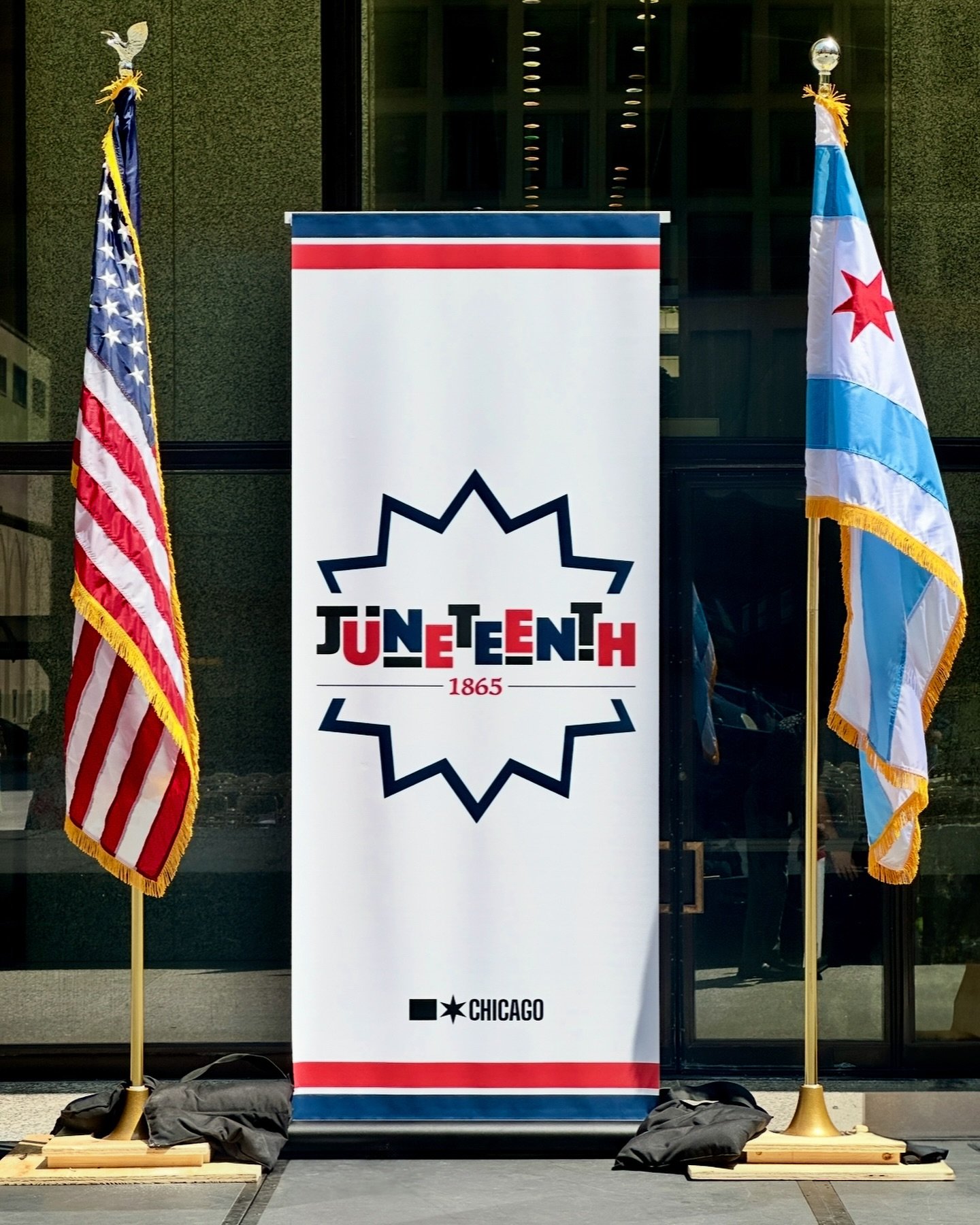 Designed this Juneteenth banner a couple years ago while serving as Digital Director for the City of Chicago and somehow, I never posted it.

But today is the day! Juneteenth honors Black liberation, a day to reflect on the delayed promise of freedom