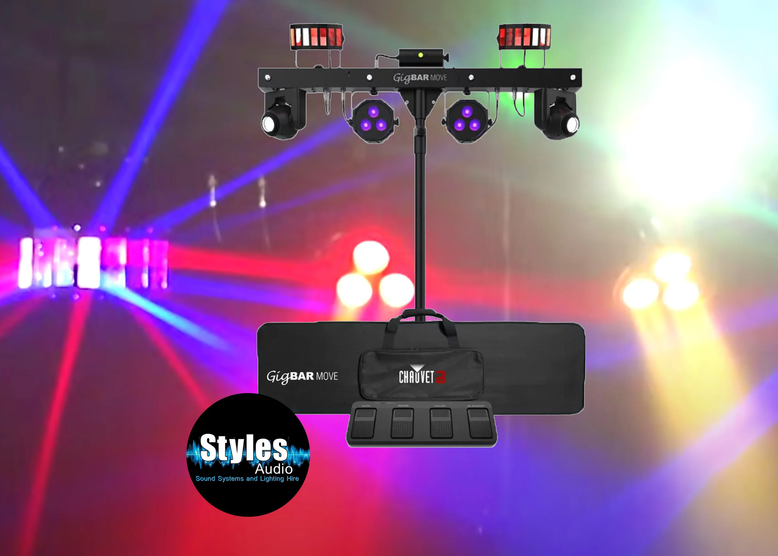 Chauvet GigBAR Move 5-in-1 LED and Laser Lighting Effects Bar